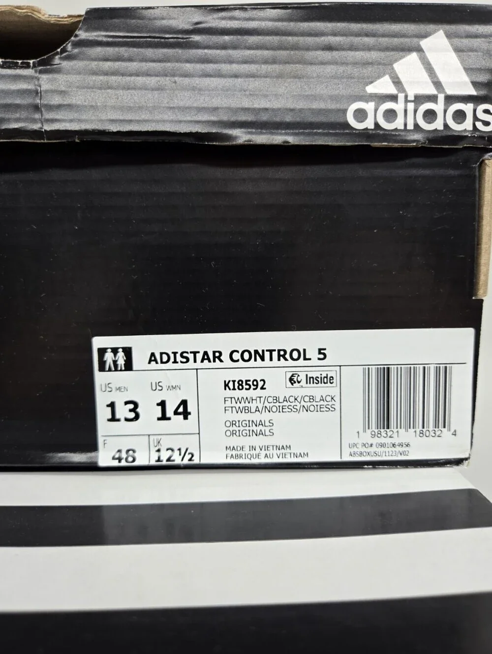 adidas Men's Adistar Control 5 KI8592 Core Black Purple Orange Shoes Size 13